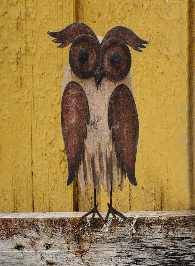 E-view Rustic Owl Figurines Decor Animal Statue for Home - Wooden Stand Owl Sculptures Decorations for Living Room Bedroom - Shelf Decoration Decorative Tabletop Collection (Owl Family) - Image 5